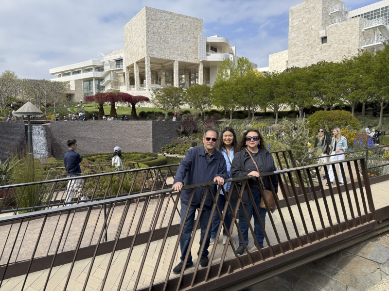 Daniela and Her Parents at the Getty Museum