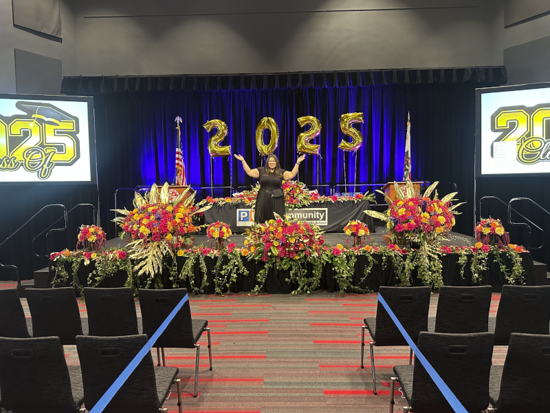 Daniela Setting up for School Graduations