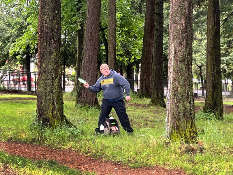 Nicholas Playing Disc Golf