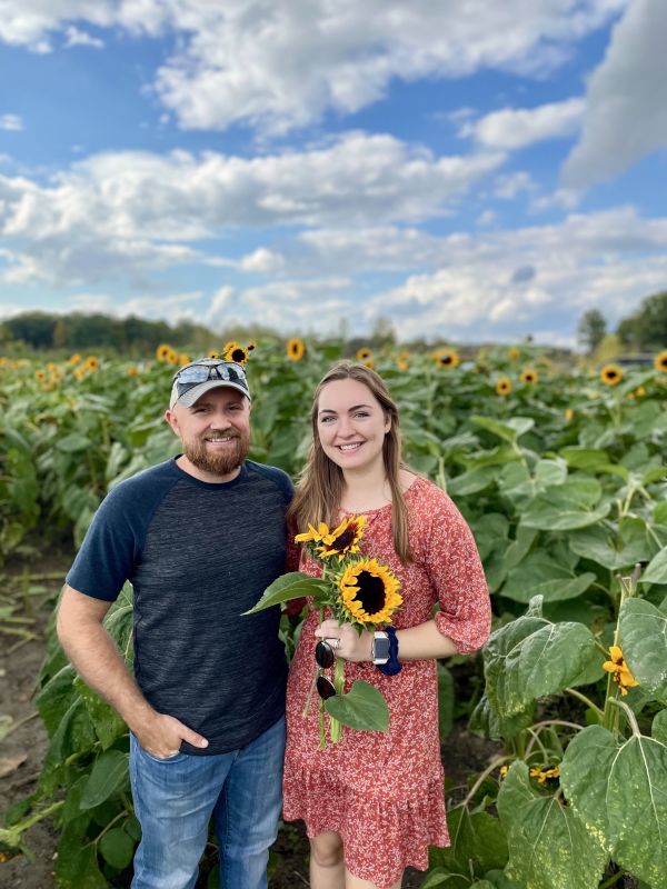 At a Sunflower Farm