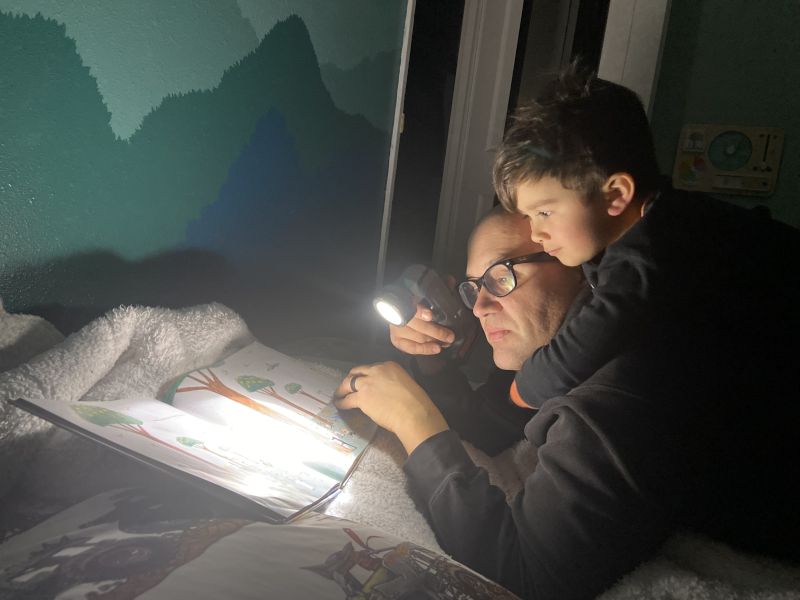 Reading a Book & Playing With Shadows