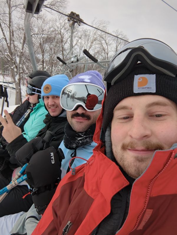 Tyler Skiing with Friends