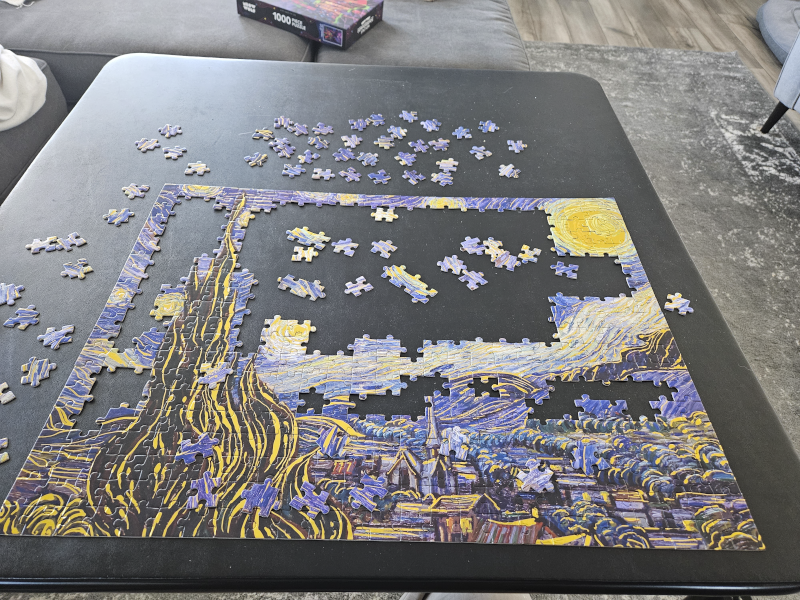 Our Favorite Way to Spend Time Together, Working On Puzzles