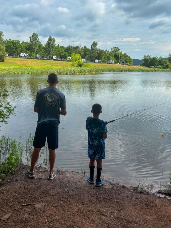 Matt Fishing with Nephew Roman