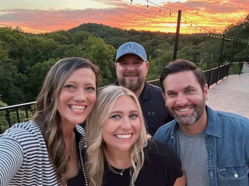 Watching a Gorgeous Sunset With Friends
