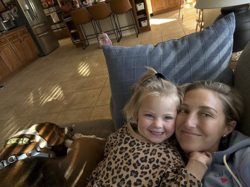 Snuggling With Our Niece Molly