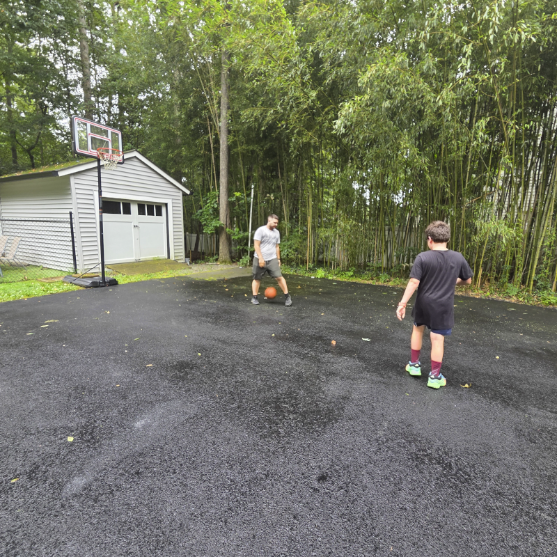 Alex Playing Basketball with Our Nephew